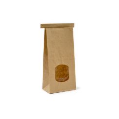 Medium T/T Paper Bag with Window Kraft