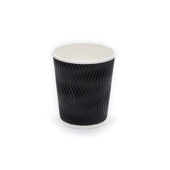 8oz Ripple Cup Black S Shape