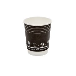 8oz Double Wall Paper Cup Generic Black