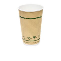 Compostable 16oz Kraft Ripple Cup