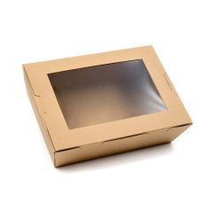 Medium Salad Container with Window Kraft