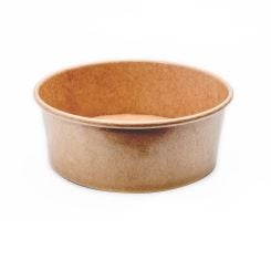 1300ml Round Paperboard Salad Bowl KRAFT