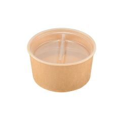 2 Compartment Insert for Round Paperboard Salad Bowl