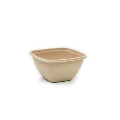 375/500ml Bagasse Square Container KRAFT