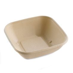 750ml Bagasse Square Container KRAFT