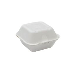Bagasse Compostable Burger Boxes Small White