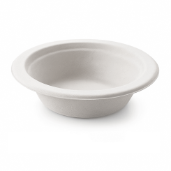 Bagasse Round Compostable Bowl 12oz White