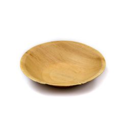 Biodegradable Round Palm Leaf Bowl 18cm Natural