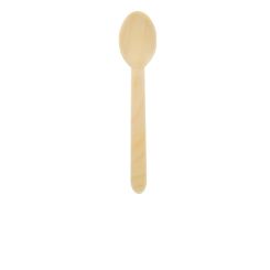 Biodegradable Wooden Spoon 160mm Natural