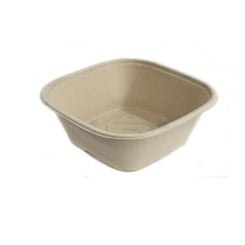 3500ml Bagasse Square Catering Bowl Kraft