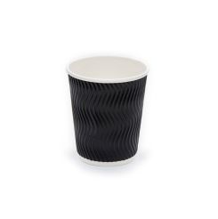 8oz Ripple Cup Black S Shape