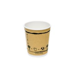Compostable 8oz Kraft Ripple Cup