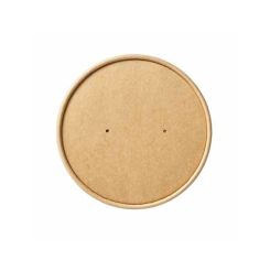 26-32oz Paperboard Vented Lid for Soup Container Kraft