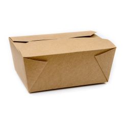 Compostable Paperboard Food Box Size #4 Kraft