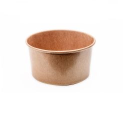 1000ml TALL Round Paperboard Salad Bowl KRAFT