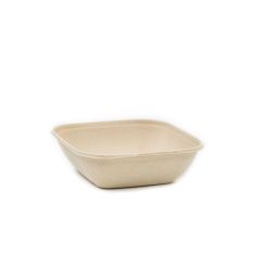 500ml Bagasse Square Container KRAFT