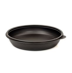1000ml Microwaveable PP Round Container Black