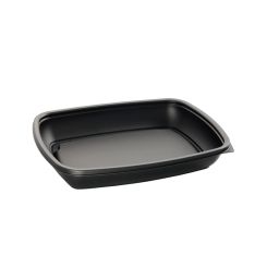 600ml Microwaveable PP Rectangular Tray Black
