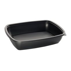 900ml Microwaveable PP Rectangular Tray Black