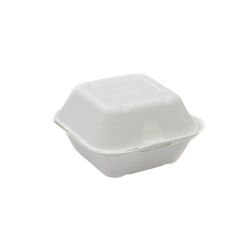 Bagasse Compostable Burger Boxes Small White