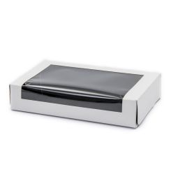 Sushi Box Paperboard with Window Medium. WHITE